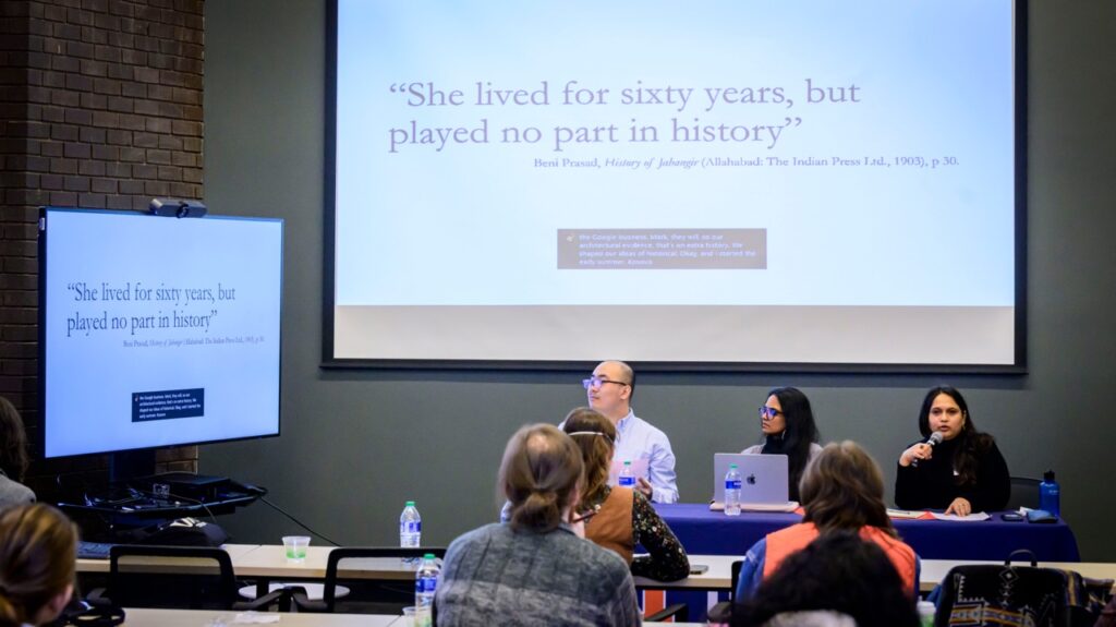 Participants take part in the Women’s and Gender History Symposium. Photo taken at the University of Illinois Urbana-Champaign on Friday, March  1, 2024.  (Photo by Fred Zwicky / University of Illinois Urbana-Champaign)